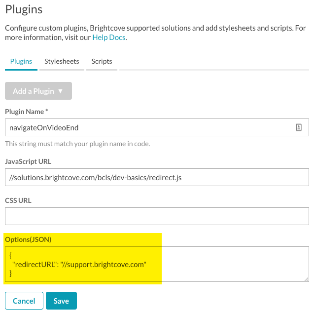 studio plugin configuration