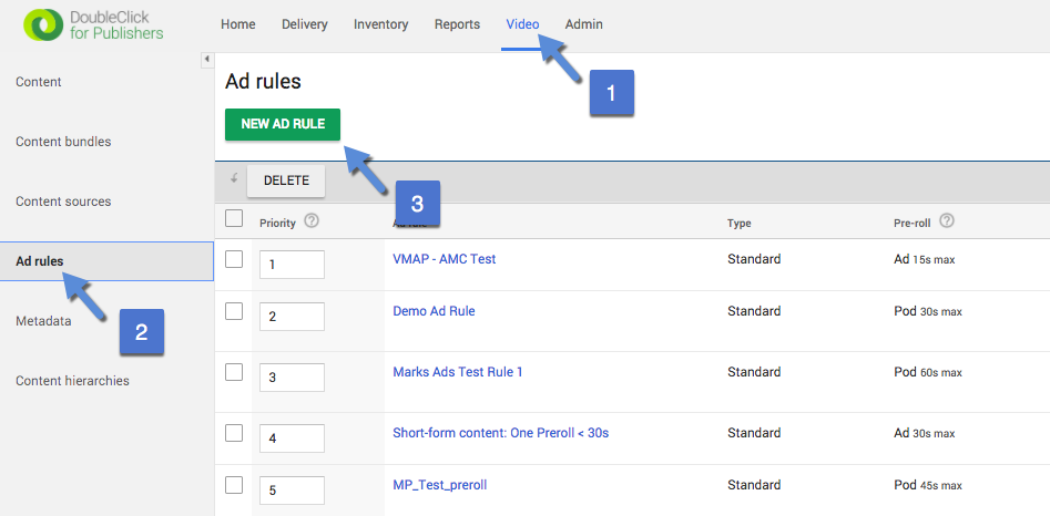 navigate to ad rule