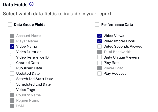 data fields