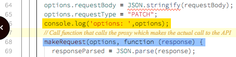 debugging code log options