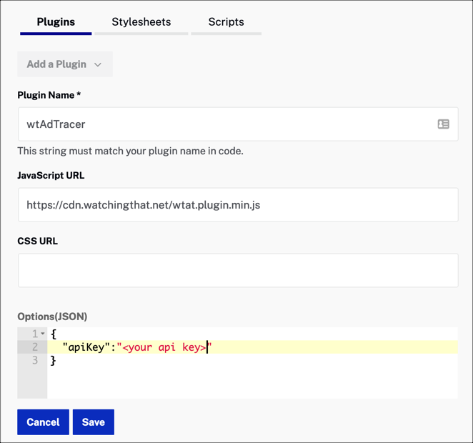 WT plugin values