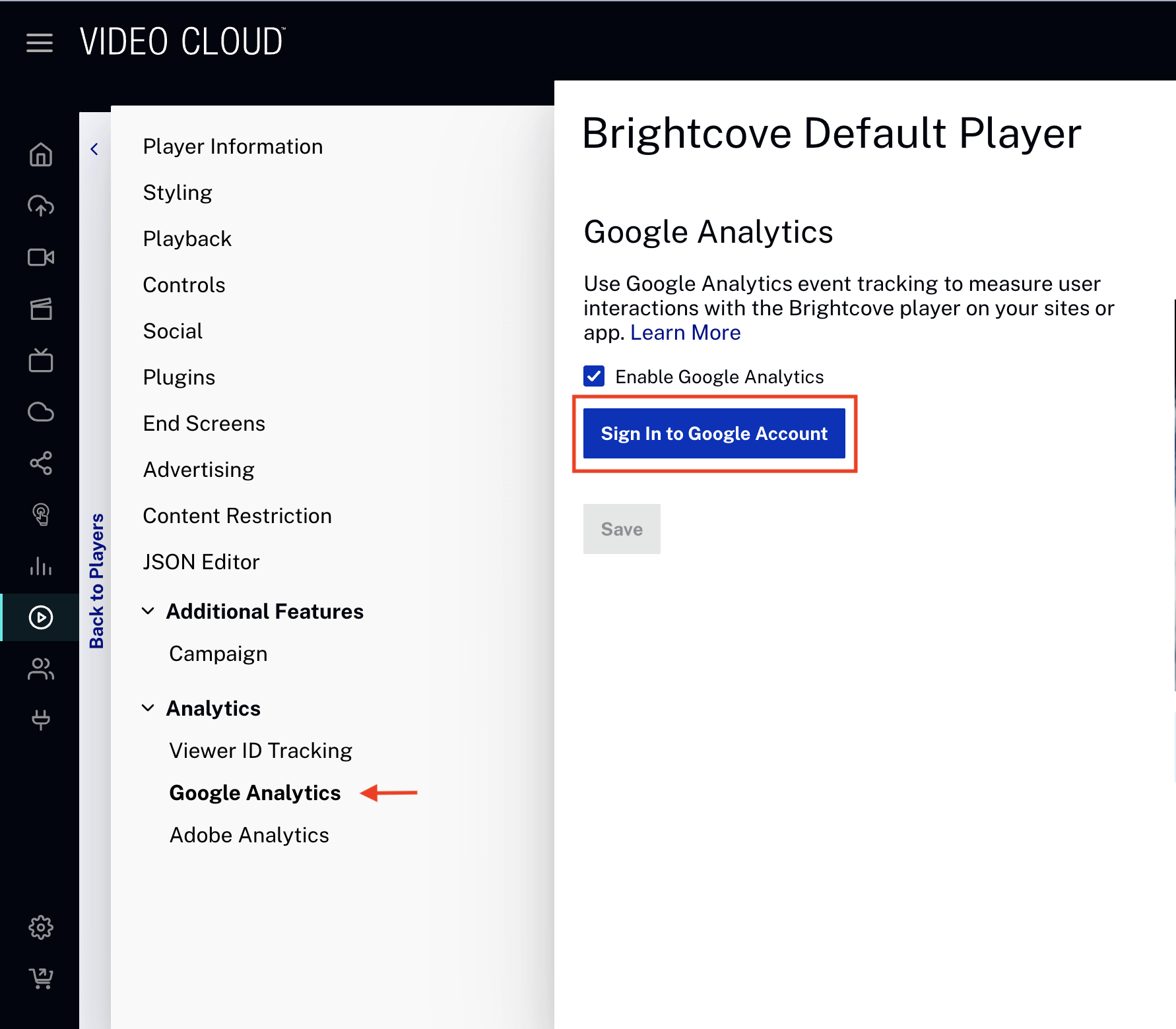 enable Google Analytics