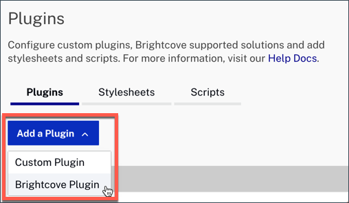 Add a Plugin button