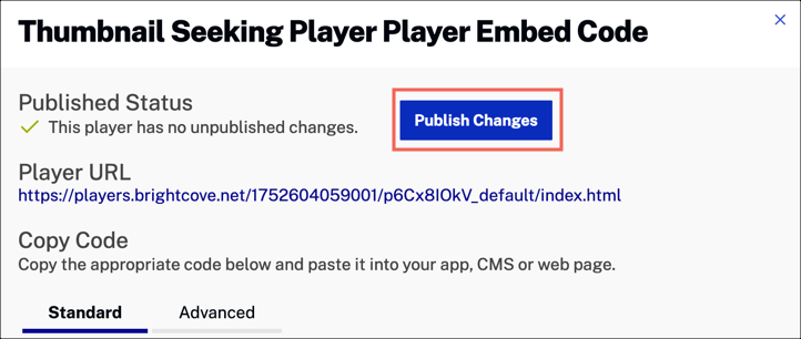 Publish Changes