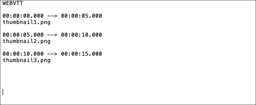 WebVTT file