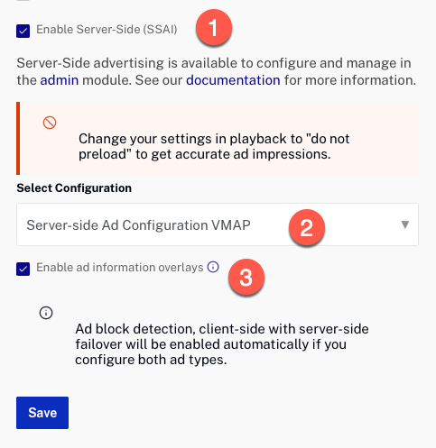 Enable SSAI