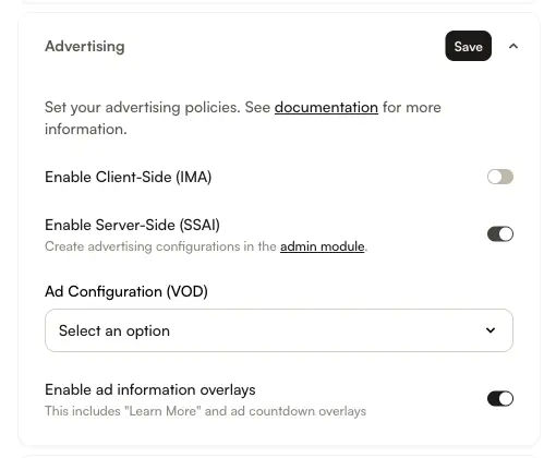 Enable SSAI