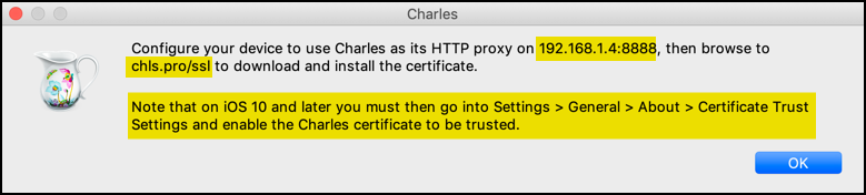 Certificate message