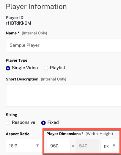 sizing player in studio