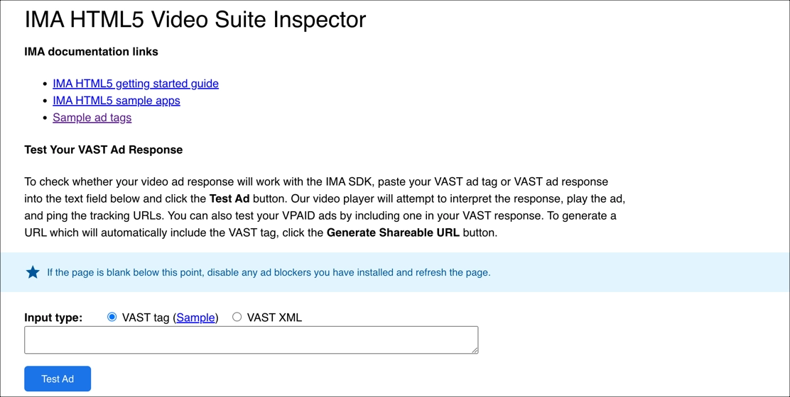 Video suite inspector