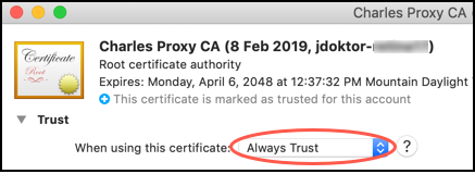 Trust certificate