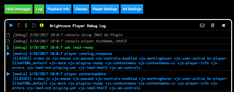 Player debugger